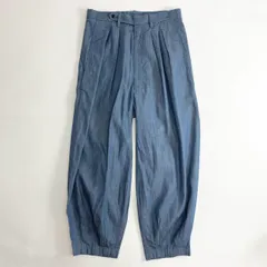 54c23 m's braque エムズブラック HARLEM PANTS ハーレムパンツ 38 ブルー 日本製 バルーンパンツ ワイドのサムネイル