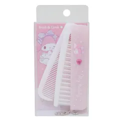 【メール便】マイメロディ ヘアブラシ ストーン付き折りたたみブラシ＆コーム サンリオ カミオジャパン 折りたたみくし キャラクター グッズ 