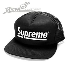 送料無料 メンズ キャップ ブラック Supreme シュプリーム Piping Box