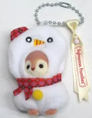 【中古】キーホルダー シカの赤ちゃん -ゆきだるま- キーチェーン 「シルバニアファミリー」