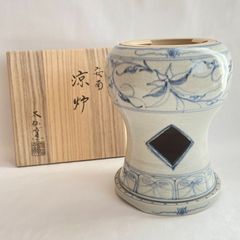 涼炉 安南　太仙窯　共箱入　煎茶道具　茶器　陶磁器　萬古焼　未使用品