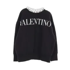 VALENTINO ブラック ストーン装飾 トレーナー VALENTINO ブラック ストーン装飾 トレーナー
