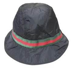 GUCCI ブラックバケットハット シェリーライン　GGパターン　Sサイズ GUCCI ブラックバケットハット シェリーライン GGパターン S