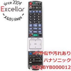 [bn:8] Panasonic　ブルーレイディスクレコーダー用リモコン N2QBYB000012　前面カバーなし