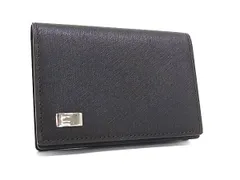 ■極美品■ dunhill ダンヒル サイドカー レザー カードケース カード入れ 名刺入れ メンズ ブラック系 FB5359