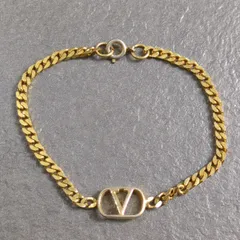 VALENTINO 　Vロゴ　ブレスレット　ゴールド　喜平　ヴァレンティノ　ヴィンテージ　Vintageのサムネイル