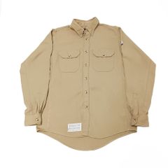 Bulwark ブルワーク 長袖 ワークシャツ 無地 シンプル ベージュ M B202507
