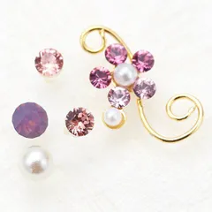 napa 金属アレルギー対応ピアスセット レディース スタッドピアス 5点セット 樹脂ポスト ノンアレルギー ゴールド ストーンフラワー パール ストーン オシャレ かわいい プチピアス メール便 送料無料 秋冬 大人気