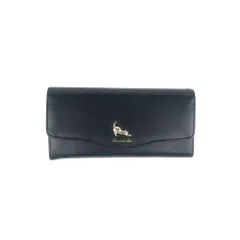 ☆ 伸び猫ブラック ☆ 長財布 長財布 レディース 財布 ウォレット ロングウォレット 長サイフ スリム 小銭入れ かぶせ おしゃれ 大容量 軽量 カード入れ 薄い シンプル おさいふ サイフ ファスナー 長さいふ ワンポイント レディース財布 きれいめ 上品