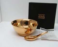 【未使用品】チャルメラ　黄金どんぶり レンゲセット