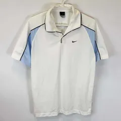 ナイキ 半袖 ゲームシャツ トップス ドライフィット M ホワイト ライトブルー メンズ NIKE ポロシャツ テニスウェア