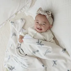 Blanket／Plant（ナチュラル）／ブランケット／名入れ／出産祝い
