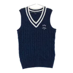 サイズ：M CALLAWAY キャロウェイ  Vネック ニットベスト  ネイビー系 [240101300055] ゴルフウェア レディース ストスト