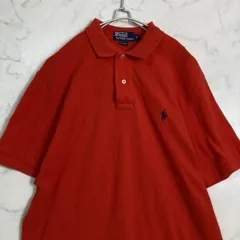 美品ポロラルフローレン 半袖ポロシャツ刺繍ロゴ 鹿の子メンズXL相当 B0339