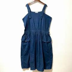 #axc イッセイミヤケ ISSEYMIYAKE ワンピース 9 青 デニム ヴィンテージ ジャンパースカート ポケット レディース [963840]のサムネイル