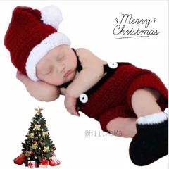 【SALE】 ミニサンタ 編み クリスマス Xmas  赤ちゃん ズボン パンツ