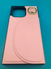 Phone14 Pro Max ケース ピンク 手帳型 リング付き カード収納