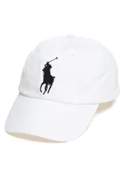 POLO RALPH LAUREN (ポロラルフローレン) コットン BIGポニー キャップ RL710673584 ブランド (ホワイト)