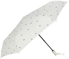aquas hack(アクアスハック) 自動開閉 折りたたみ傘 超はっ水 星柄 ネコ柄 折傘 軽量 丈夫 グラスファイバー ブランド おしゃれ レディース 10002051 オフホワイト 54cm