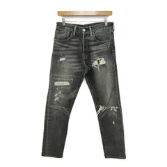 リーバイス デニムパンツ ジーンズ ダメージ ストレッチ ボトムス メンズ W29 L32サイズ ブラック系 Levi's 【中古】