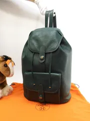 エルメス バックパック バーデン ブッフルスキッパ緑 ヴィンテージ リュック@〇Xのサムネイル