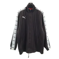 PUMA プーマ 日本製 ストライプ柄 トラックジャケット SS ブラウン ジャージ メンズ 古着