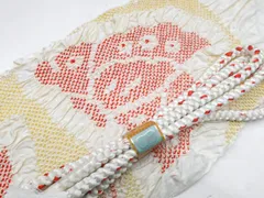 【一輝堂】【着物】和装小物　帯締め帯揚げセット　丸組　中抜き絞り　帯締　帯揚　25w03-3493