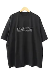 24SS ENNOY Electric Logo EMB Tee 黒Ｌ ENNOY Electric Logo EMB T-Shirt 