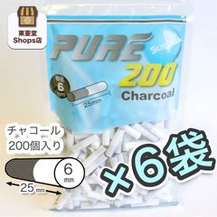 【PURE】スリム チャコール フィルター×６袋セット　東亜堂Shops店