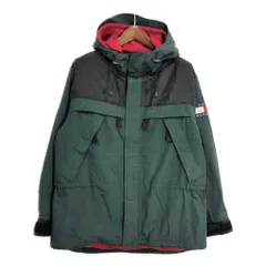90年代 TOMMY HILFIGER トミーヒルフィガー マウンテンパーカー グリーン (メンズ S) 中古 古着 T1805
