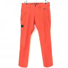 【新品】オークリー パンツ オレンジ ロゴ刺しゅう 立体裁断 ストレッチ メンズ 33 ゴルフウェア 2023年モデル Oakley