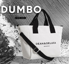 DEAN & DELUCA トートバッグ ショルダーバッグ レディース キャンバス 帆布 ミニトート 仕切り おしゃれ　ホワイト 大容量 通勤