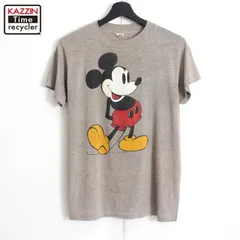 80s USA製 vintage ミッキーマウス Mickey Mouse Anvil プリント 半袖Ｔシャツ メンズ 表記Mサイズ