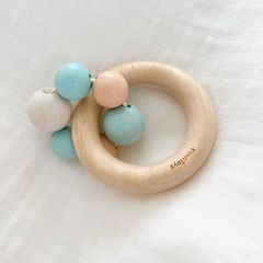 PLAN TOYS プラントイ ビーズラトル Beads Rattle - Pastel Series 5262 ベビーラトル 歯固め 木製 がらがら ベビー 赤ちゃん ファーストトイ