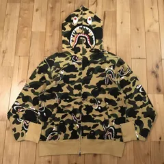 1st camo yellow シャーク パーカー Sサイズ shark full zip hoodie a bathing ape BAPE エイプ ベイプ アベイシングエイプ 迷彩