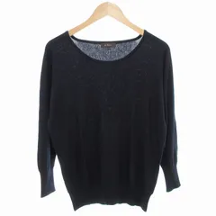 リフレクト Reflect ニット セーター プルオーバー シルク カシミヤ混 長袖 9 紺 ネイビー /AE