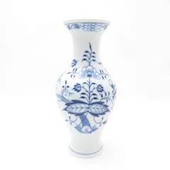 【USED美品】meissen マイセン　ブルーオニオン　花瓶　ベース Yahoo!オークション -「マイセン 花瓶 ブルーオニオン