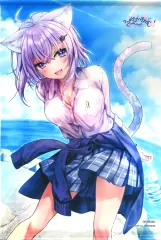 【中古】タペストリー 猫又おかゆ 描き下ろしB2タペストリー 「PC/Switchソフト おかゆにゅ～～む! 完全生産限定版」 トレーダー購入特典