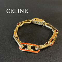 美品✨セリーヌ ブレスレット 喜平チェーン トリオンフ 3連 ゴールド