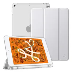 Fintie for iPad Mini 5 2019 ケース クリア 半透明 バックカバーApple Pencil 収納可能 ペンホルダー付き 超薄 軽量 スタンド オートスリープ機能付き Apple iPad Mini (第5世代) 7.9 インチ 201