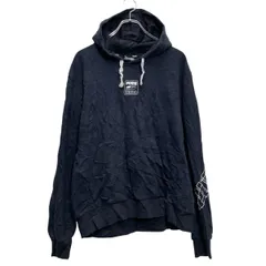 PUMA ロゴスウェット パーカー プーマ M ブラック プルオーバー 袖プリント 古着卸 アメリカ仕入 a703-5039