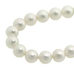 【本物保証】 鑑付 超美品 ミキモト MIKIMOTO 28.8g アコヤパール ネックレス シルバー環 アコヤ真珠 約6.5～約7.0mm あこや真珠