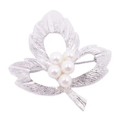 MIKIMOTO ミキモト リーフモチーフ ブローチ ペンダントトップ