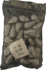 平鉛　２キロパック　オモリ　ブッコミ釣り　投げ釣り　打ち込み釣り　イシダイ　タマン　アキアジ