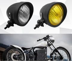 バイク ベーツライト H4 オートバイ 汎用 4.5インチ ヘッドライト バイザー付き レトロ 旧車 
