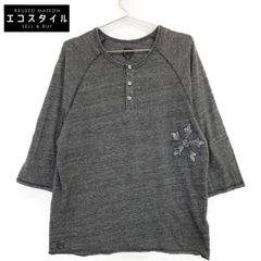 Chrome Hearts クロムハーツ グレー ヘンリーネック 7分袖 プリントTシャツ XL