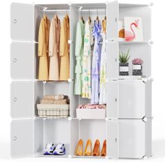 【新着商品】耐久性 大容量 安定 リビング 寝室 DIY 組立簡単 カラーボックス ボックス 扉付き 12個セット 衣類収納ラック 組み立て式 収納ボックス 収納 棚 クローゼット ワードローブ