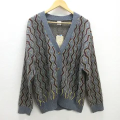 G■タグ付き■ニコアンド/NIKOAND ニットカーデイガン/レトロキカガラ【F】青/LADIES/16【新品】■