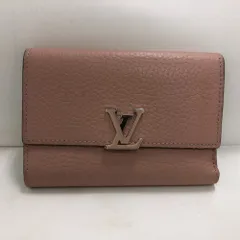 02w18867 ルイ・ヴィトン LOUIS VUITTON  トリヨン カーフレザー ポルトフォイユ･カプシーヌ コンパクト  ピンク  フランス製 レディース  箱なし  三つ折り財布  M62156  【中古品】