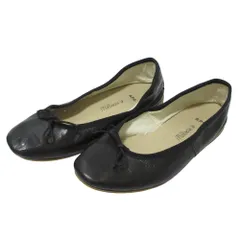 良品 A.P.C. アーペーセー E.PORSELLI レザー バレエシューズ パンプス 38 約24.0cm ブラック レディース 古着 中古 USEDのサムネイル
